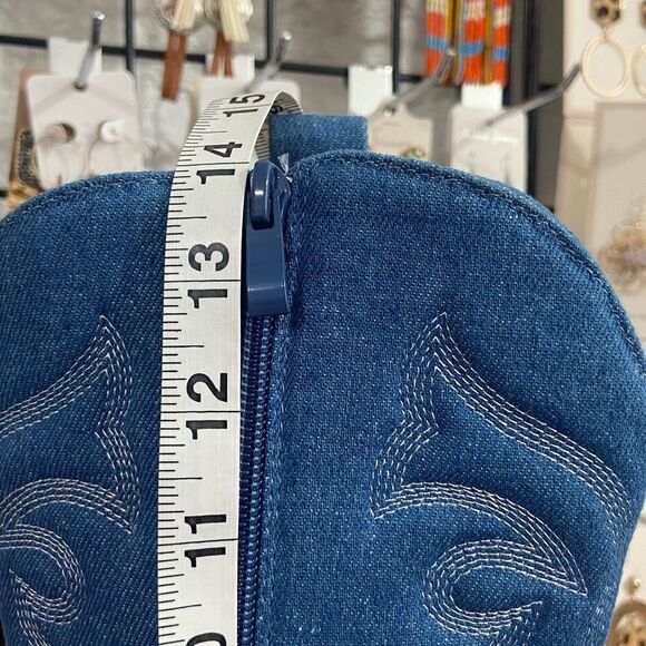 Just arrived blue denim cowboy boots - Picture 5 of 13